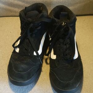 Black and White High-Top Sneakers